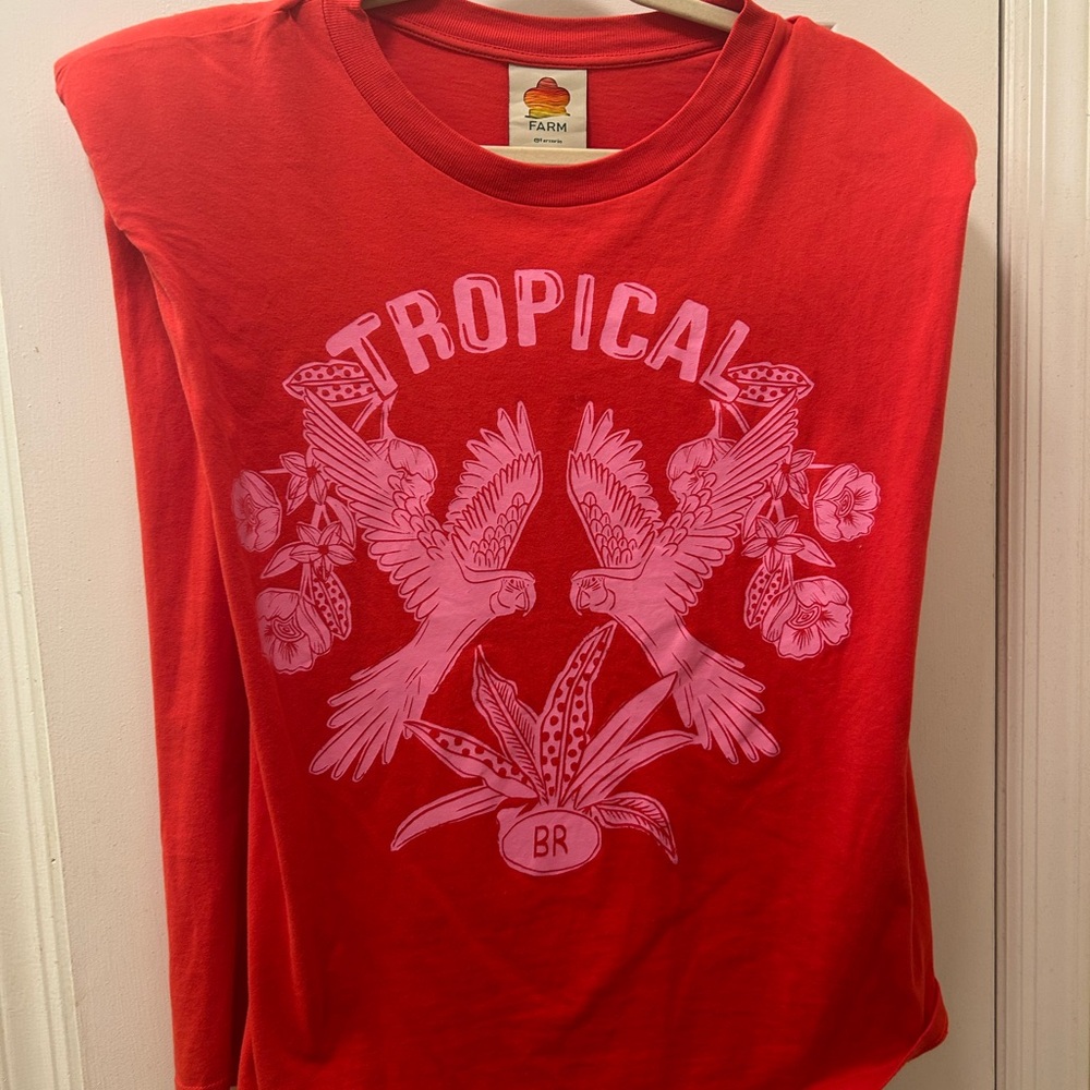 FARM Rio Red Tropical Muscle Tee